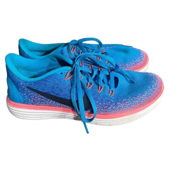 Nike Free Run Distance-Women's S 6 Blue and Pink Running Jogging Shoes sneakers - Picture 6 of 11